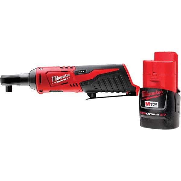 Milwaukee Tool - Cordless Impact Wrenches & Ratchets Voltage: 12.0 Drive Size (Inch): 1/4 - Makers Industrial Supply