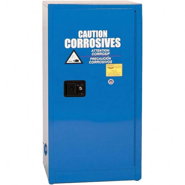 Eagle - Safety Cabinets Hazardous Chemical Type: Corrosive Chemicals Color: Royal Blue - Makers Industrial Supply