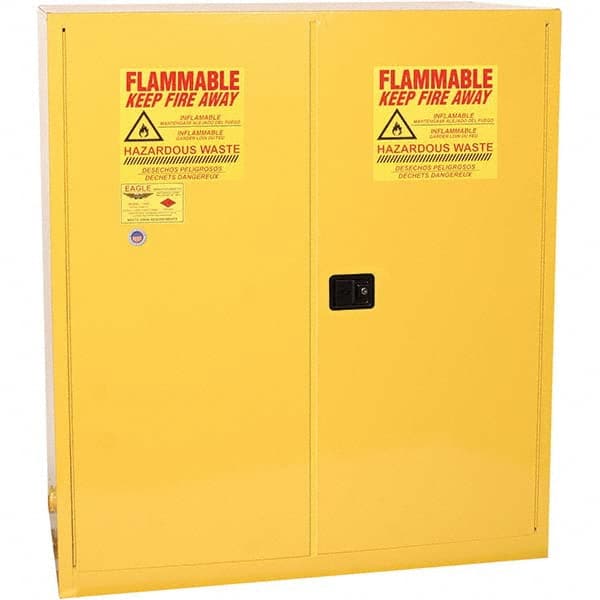 Eagle - Safety Cabinets Hazardous Chemical Type: Corrosive Chemicals Color: Yellow - Makers Industrial Supply