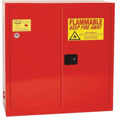 Eagle - Safety Cabinets Hazardous Chemical Type: Flammable and Combustible Liquids Color: Red - Makers Industrial Supply