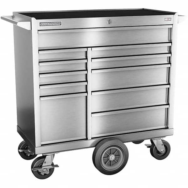 Champion Tool Storage - Tool Storage Combos & Systems Type: Wheeled Tool Cabinet with Maintenance Cart Drawers Range: 10 - 15 Drawers - Makers Industrial Supply