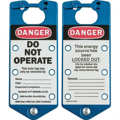 Brady - 1 5-Piece Single Jaw 1.429" Jaw Diam 6 Padlock Aluminum Lockout Hasp - Makers Industrial Supply