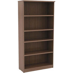 ALERA - Bookcases Height (Inch): 65 Color: Walnut - Makers Industrial Supply