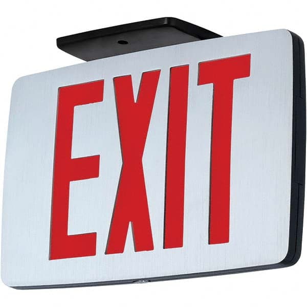 Hubbell Lighting - Illuminated Exit Signs Number of Faces: 1 Letter Color: Red - Makers Industrial Supply