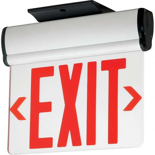 Hubbell Lighting - Illuminated Exit Signs Number of Faces: 1 Letter Color: Red - Makers Industrial Supply