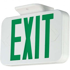 Hubbell Lighting - Illuminated Exit Signs Number of Faces: 1 Letter Color: Green - Makers Industrial Supply