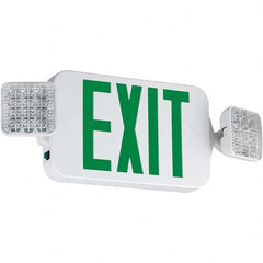 Hubbell Lighting - Combination Exit Signs Mounting Type: Ceiling Mount; Wall Mount Number of Faces: 1 - Makers Industrial Supply