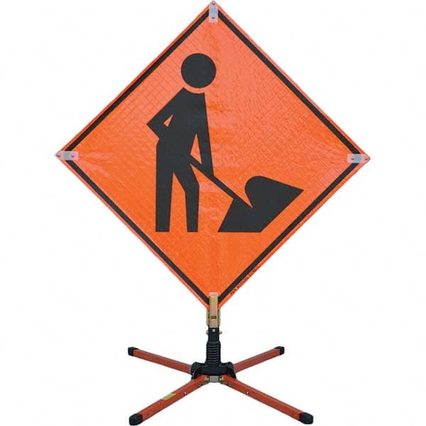 VizCon - Sign Posts & Traffic Sign Accessories Type: Roll-Up Sign Stand Sign Post/Stand Height (Feet): 3 - Makers Industrial Supply