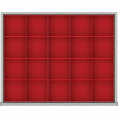 LISTA - 20-Compartment Drawer Divider Layout for 3.15" High Drawers - Makers Industrial Supply