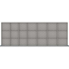 LISTA - 21-Compartment Drawer Divider Layout for 3.15" High Drawers - Makers Industrial Supply