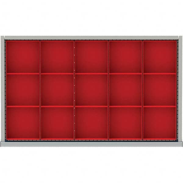 LISTA - 15-Compartment Drawer Divider Layout for 3.15" High Drawers - Makers Industrial Supply