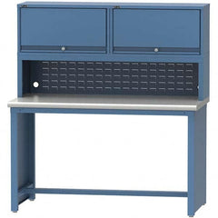 Workstation: Bright Blue 1,000 lb Capacity, 1 Shelf