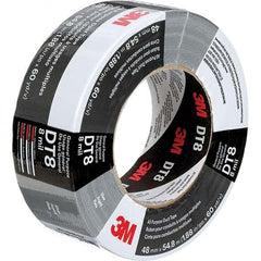 3M - 54.8m x 48mm x 8 mil Black Polyethylene Cloth Duct Tape - Makers Industrial Supply