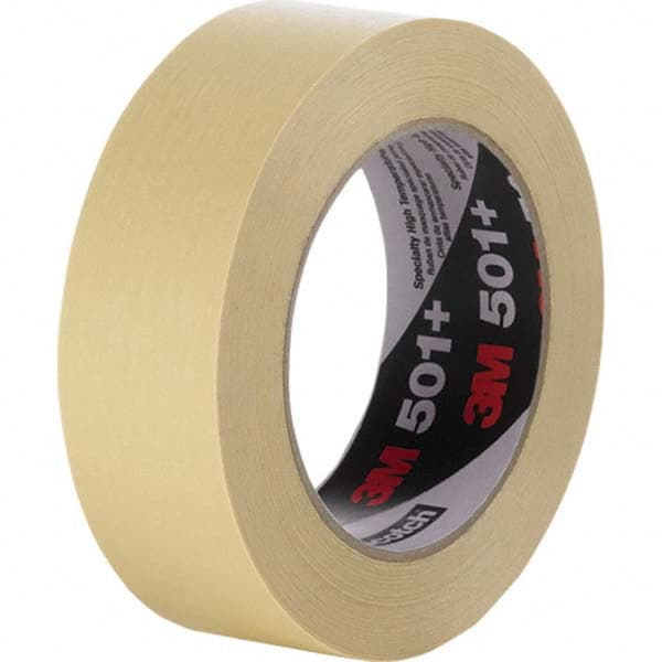 3M - 18mm Wide x 55 m x 7.3 mil Tan Crepe Paper Masking Tape - Makers Industrial Supply