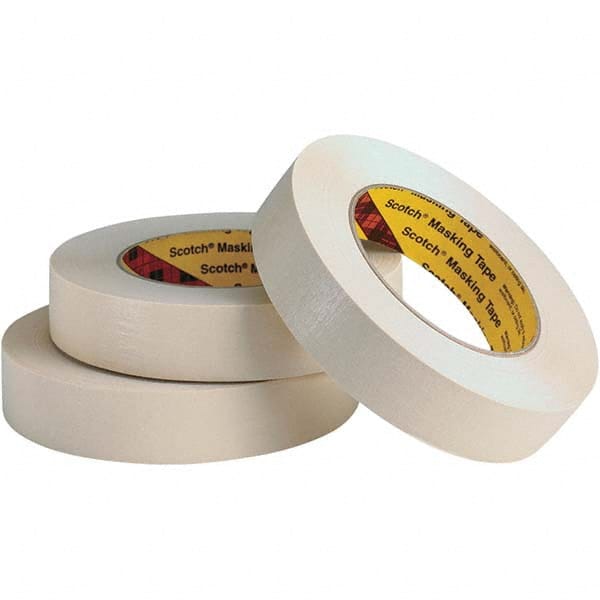 3M - 57" Wide x 60 Yd Long x 7.6 mil Tan Crepe Paper Masking Tape - Makers Industrial Supply