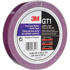 3M - 50m x 24mm x 11 mil Purple Cotton Cloth Gaffers Tape - Makers Industrial Supply