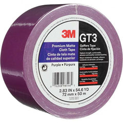 3M - 50m x 72mm x 11 mil Purple Cotton Cloth Gaffers Tape - Makers Industrial Supply