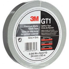 3M - 50m x 24mm x 11 mil Gray Cotton Cloth Gaffers Tape - Makers Industrial Supply