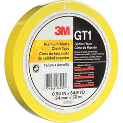 3M - 50m x 24mm x 11 mil Yellow Cotton Cloth Gaffers Tape - Makers Industrial Supply