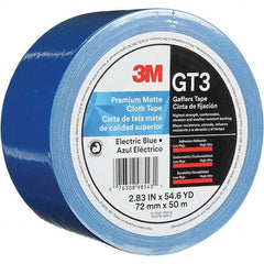 3M - 50m x 72mm x 11 mil Blue Cotton Cloth Gaffers Tape - Makers Industrial Supply