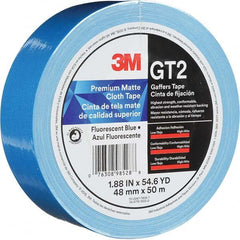 3M - 50m x 48mm x 11 mil Fluorescent Blue Cotton Cloth Gaffers Tape - Makers Industrial Supply