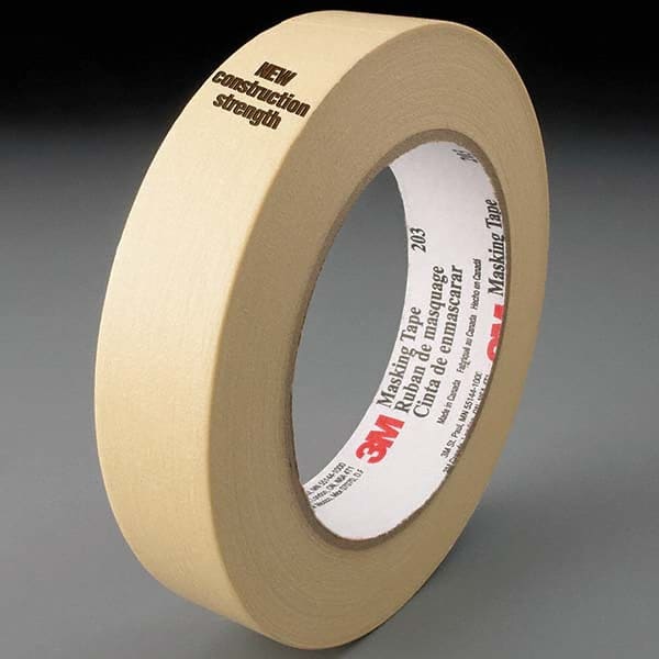 3M - 48mm Wide x 55 m x 4.7 mil Beige Crepe Paper Masking Tape - Makers Industrial Supply