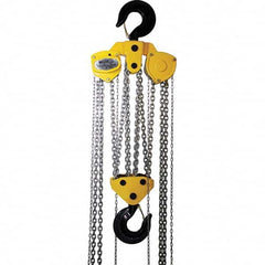 OZ Lifting Products - 40,000 Lb Capacity, 30' Lift Height, Manual Chain Hoist with Overload Protection - Makers Industrial Supply