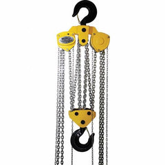 OZ Lifting Products - 40,000 Lb Capacity, 15' Lift Height, Manual Chain Hoist with Overload Protection - Makers Industrial Supply