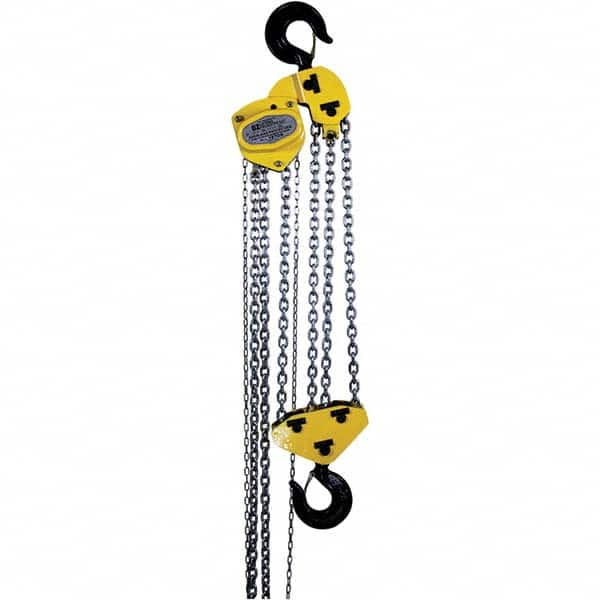 OZ Lifting Products - 20,000 Lb Capacity, 30' Lift Height, Manual Chain Hoist with Overload Protection - Makers Industrial Supply