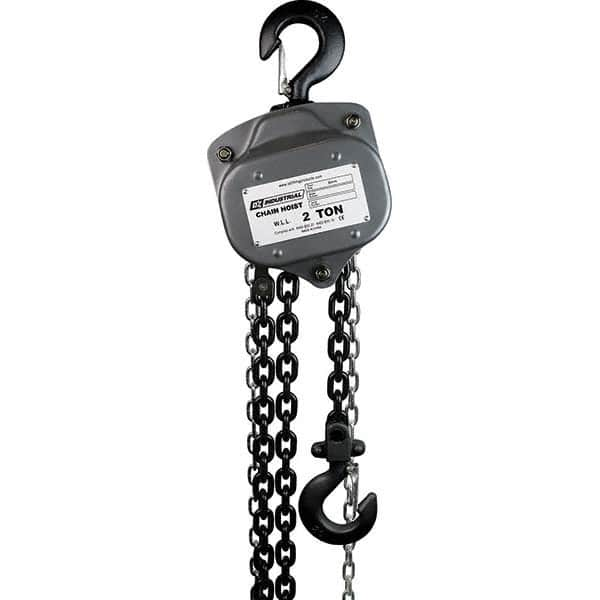 OZ Lifting Products - 4,000 Lb Capacity, 15' Lift Height, Chain Manual Hoist - Makers Industrial Supply