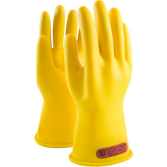 ‎170-0-11/7 - Novax - Natural Rubber Insulating Glove - Class 0 - 11″ - Yellow - Straight Cuff - Exact Industrial Supply