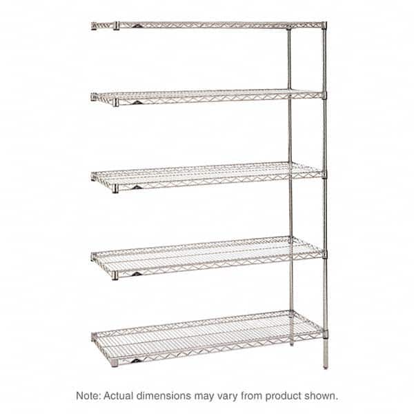 Metro - 2,000 Lb Capacity 5 Shelf Wire Shelving - Add-On Unit - Makers Industrial Supply
