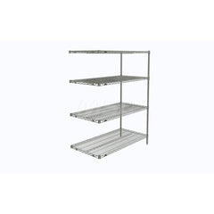 Add-On Unit Wire Shelving: 4 Shelves 48″ Wide, 24″ Deep, 63″ High