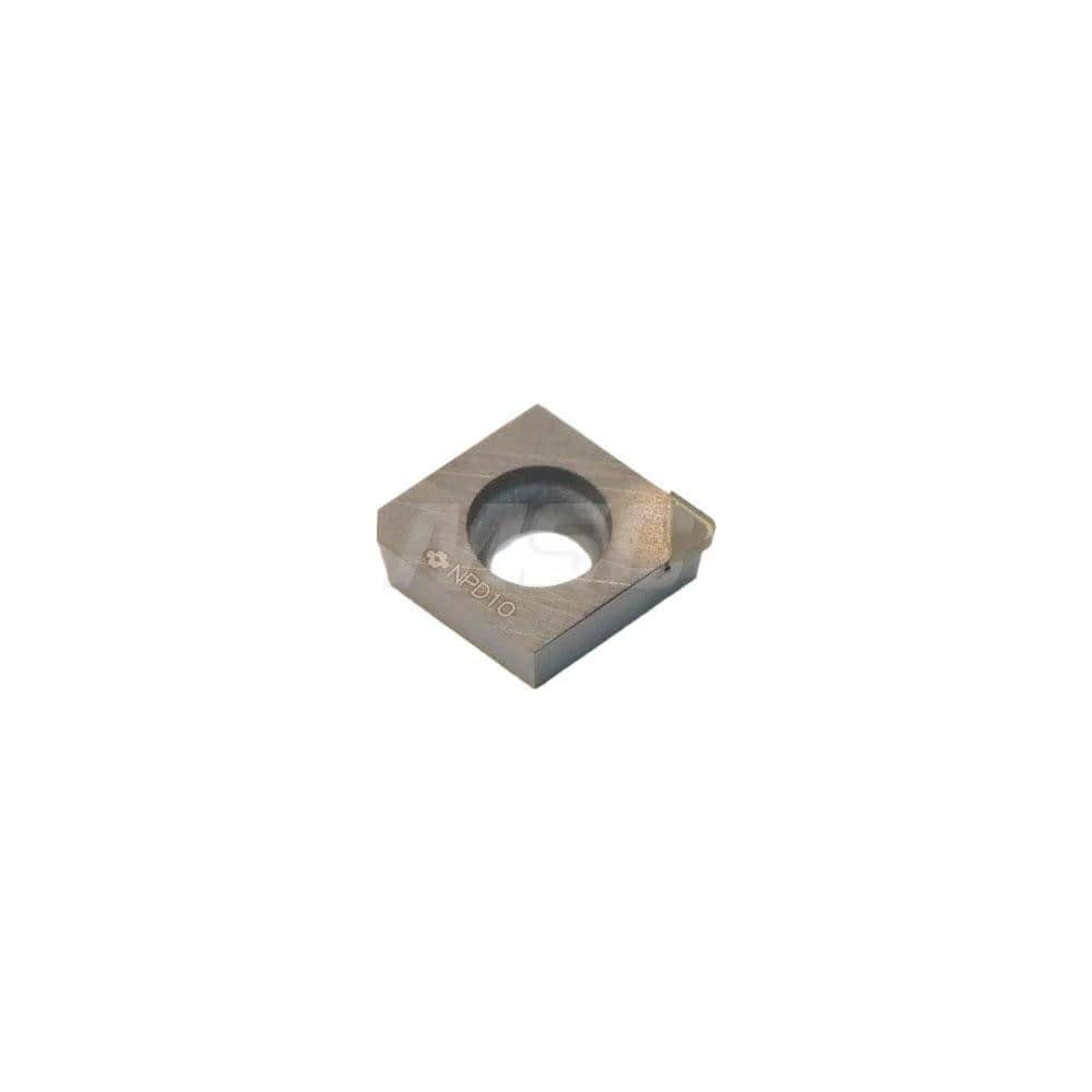 Turning Insert:  CCMA21.51RH NPD10,  Polycrystalline Diamond Uncoated Finish,  Neutral,  0.0709″ Long,  0.0157″ Corner Radius,  80.0 &deg N/A Diamond,  Series  NPD10