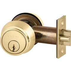 Schlage - Deadbolts Type: Deadlocking Latch Door Thickness Range: 1-1/2-1-3/4 - Makers Industrial Supply