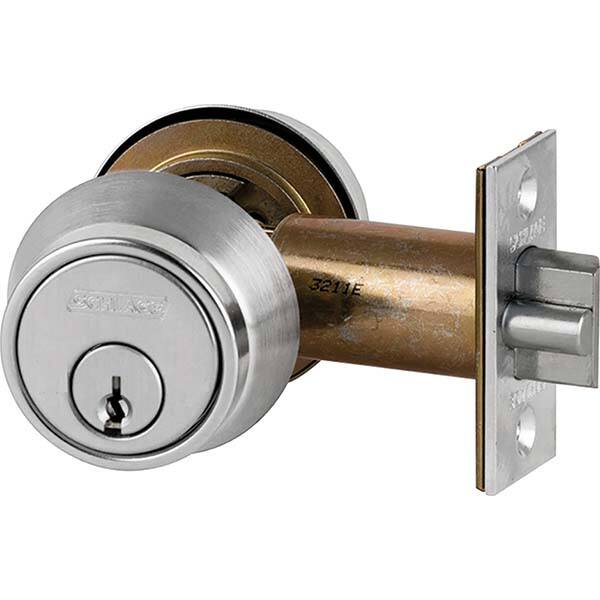 Schlage - Deadbolts Type: Double Cylinder Door Thickness Range: 1-1/2-1-3/4 - Makers Industrial Supply