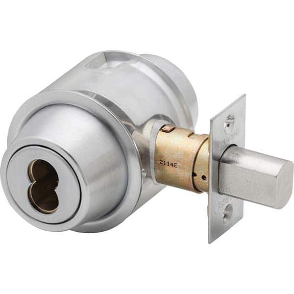 Falcon - Deadbolts Type: Interior Rose Door Thickness Range: 1-5/8-2 - Makers Industrial Supply