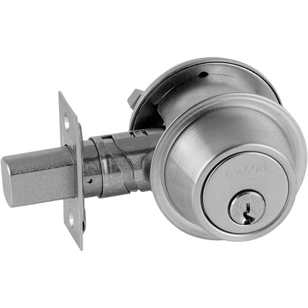 Falcon - Deadbolts Type: Single Cylinder Door Thickness Range: 1-5/8-2 - Makers Industrial Supply