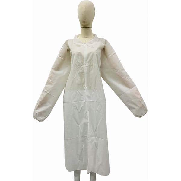 PRO-SAFE - Size M White Lab Coat - Exact Industrial Supply