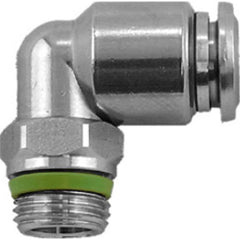 Aignep USA - Metal Push-To-Connect Tube Fittings; Type: Male Elbow Swivel ; Tube Outside Diameter (mm): 12 ; Maximum Working Pressure: 290.000 ; Connection Style: Push to Connect ; Connection Type: Push to Connect ; Material: 316L Stainless Steel - Exact Industrial Supply