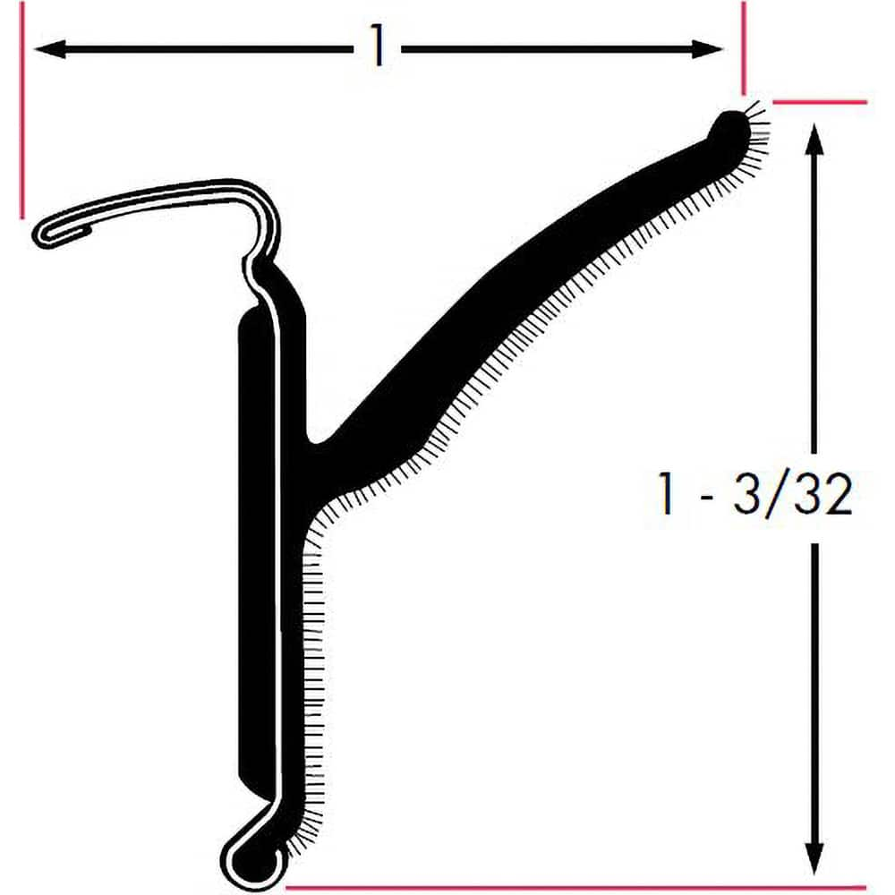 Fairchild Industries - Automotive Replacement Parts; Type: Belt Weatherstrip ; Application: Beltline With Stainless Steel Bead Rigid Flocked Lining Rubber Covered, 48 In. - Exact Industrial Supply