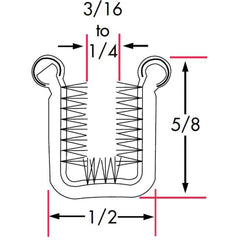 Fairchild Industries - Automotive Replacement Parts; Type: Window Channel ; Application: Stainless Steel Beaded Steel Core Channel with Rigid Polypropylene Pile Lining Uncovered, 36 In. - Exact Industrial Supply