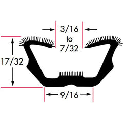 Fairchild Industries - Automotive Replacement Parts; Type: Window Channel ; Application: Unbeaded All Rubber Flexible Flocked Rubber Channel, 96 In. - Exact Industrial Supply