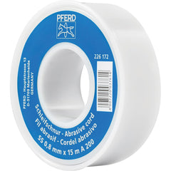 PFERD - Abrasive Cords & Tape; Product Type: Cord ; Abrasive Material: Aluminum Oxide ; Tape/Cord Width (Decimal Inch): 0.030 ; Overall Cord/Tape Length (Feet): 48 ; Grit: 200 - Exact Industrial Supply