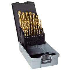 Guhring - Drill Bit Sets; System of Measurement: Metric ; Drill Bit Material: High Speed Steel ; Drill Bit Set Type: Jobber Length Drill Bits ; Minimum Drill Bit Size (mm): 1.00 ; Minimum Drill Bit Size (Decimal Inch): 0.0394 ; Maximum Drill Bit Size (mm - Exact Industrial Supply