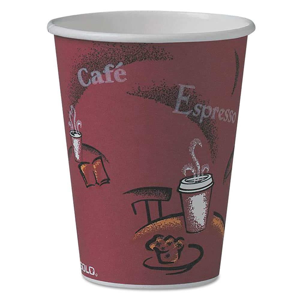 DART - Paper & Plastic Cups, Plates, Bowls & Utensils; Breakroom Accessory Type: Paper Cups ; Breakroom Accessory Description: Cups-Hot Drink; Paper ; Color: Maroon - Exact Industrial Supply