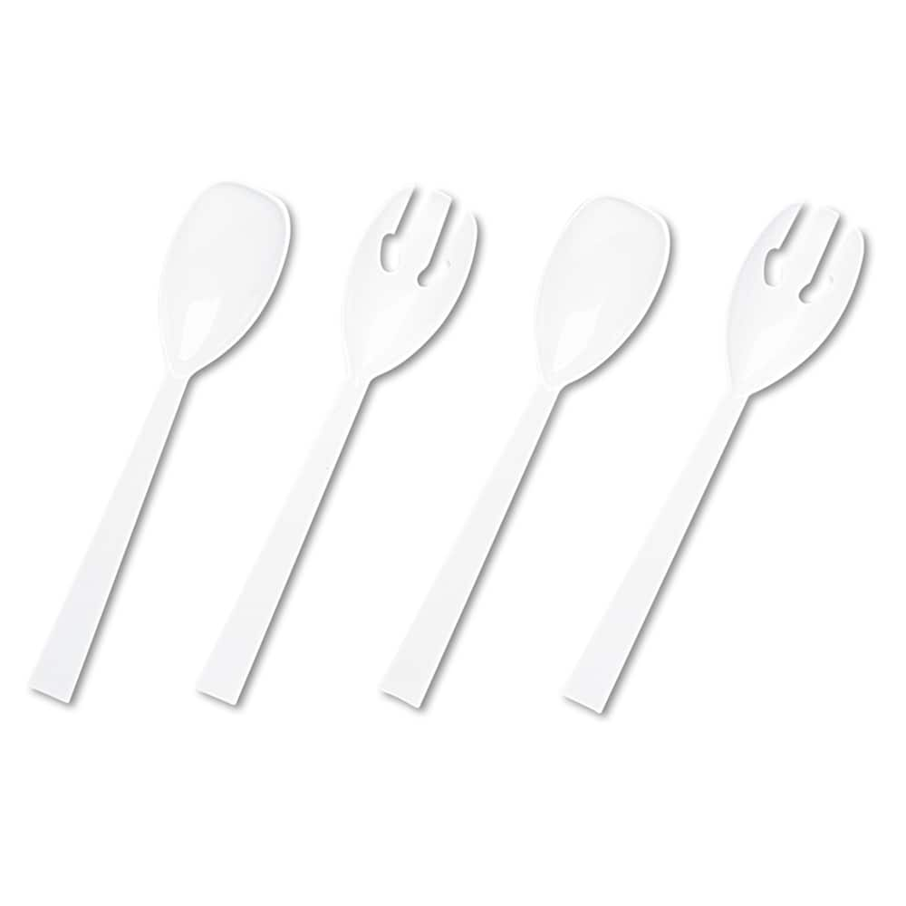 Tablemate Products - Paper & Plastic Cups, Plates, Bowls & Utensils; Breakroom Accessory Type: Plastic Fork; Plastic Spoon ; Breakroom Accessory Description: Utensils-Serving Utensil Set ; Color: White - Exact Industrial Supply