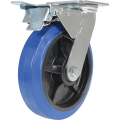 Vestil - Standard Casters; Mount: With Holes ; Style: Swivel w/Total Brake ; Wheel Diameter: 8 (Inch); Wheel Width: 2 (Inch); Overall Height (Inch): 9-1/2 ; Load Capacity (Lb.): 770.000 - Exact Industrial Supply