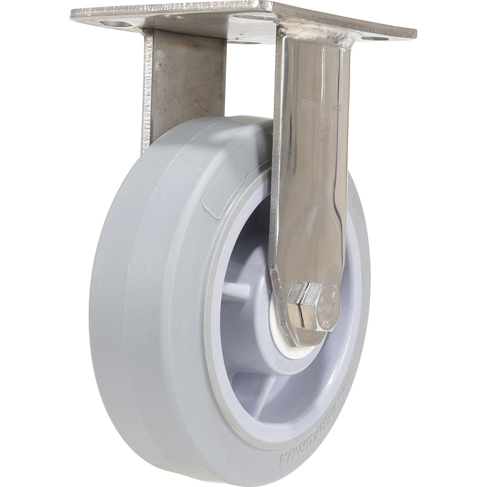 Vestil - Standard Casters; Mount: With Holes ; Style: Rigid ; Wheel Diameter: 6 (Inch); Wheel Width: 2 (Inch); Overall Height (Inch): 7-1/2 ; Load Capacity (Lb.): 600.000 - Exact Industrial Supply