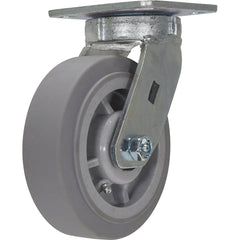 Vestil - Standard Casters; Mount: With Holes ; Style: Swivel ; Wheel Diameter: 6 (Inch); Wheel Width: 2 (Inch); Overall Height (Inch): 7-1/2 ; Load Capacity (Lb.): 600.000 - Exact Industrial Supply